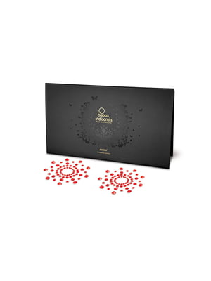 Пестіс з кристалів Bijoux Indiscrets - Mimi Red, прикраса на груди | 6667413
