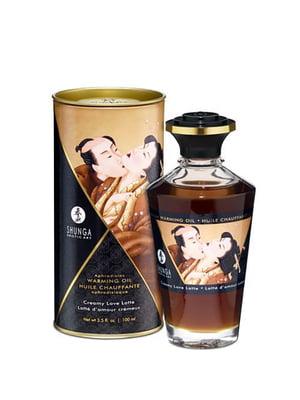 Розігрівальна масажна олія без цукру Aphrodisiac Warming Oil – Creamy Love Latte (100 мл) | 6667551