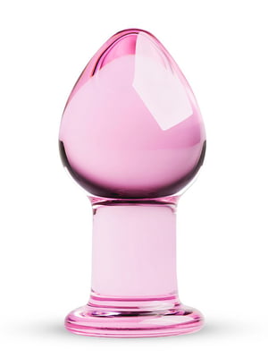 Рожева анальна пробка зі скла Pink Glass Buttplug | 6668921