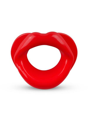 Силіконова капа-розширювач для рота у формі губ / капа-губи XOXO Blow Me A Kiss Mouth Gag - Red | 6669521