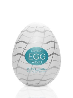 Мастурбатор-яйце  Egg Wavy II з подвійним хвилястим рельєфом | 6669723