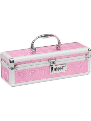Кейс для зберігання секс-іграшок BMS Factory - The Toy Chest Lokable Vibrator Case Pink з кодовим за | 6669797