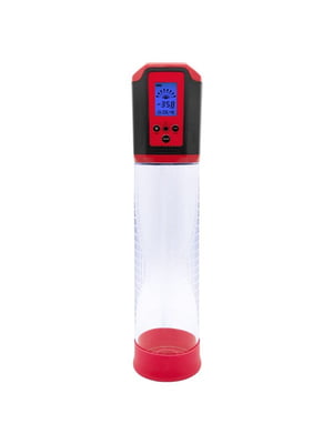 Автоматична вакуумна помпа Men Powerup Passion Pump Red, LED-табло, перезаряджувана, 8 режимів | 6670342