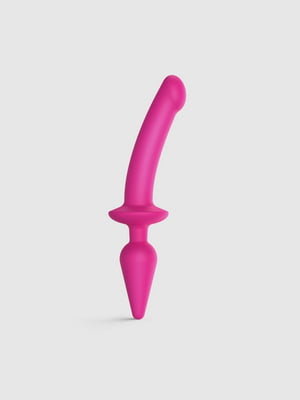 Анальна пробка з дилдо 2в1 Switch Plug-in Dildo Fuchsia L (діаметр 4,5/3,4 см) | 6670793