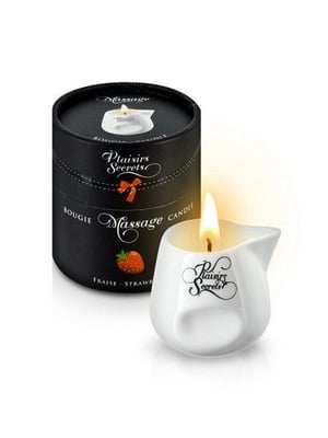 Массажная свеча с ароматом клубники Strawberry (80 мл) | 6454476