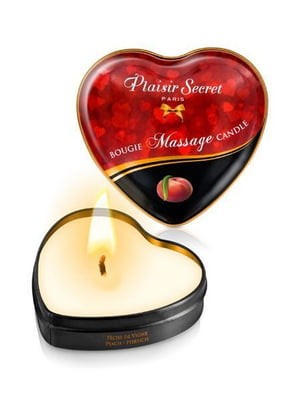 Массажная свеча сердечко с ароматом персика Peach 35 мл | 6454500