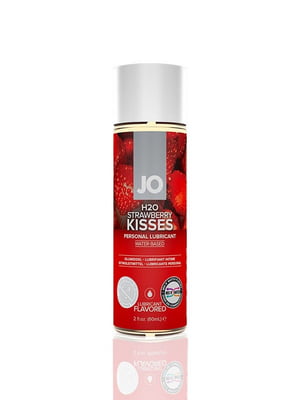Лубрикант на водній основі H2O - Strawberry Kiss (60 мл) без цукру, рослинний гліцерин | 6455943
