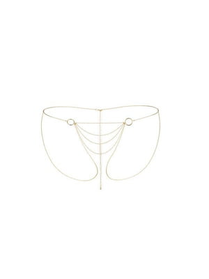 Ланцюжок трусики Bijoux Indiscrets Magnifique Bikini Chain - Gold, прикраса на тіло | 6674019