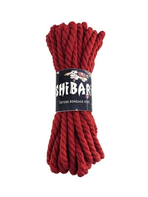 Бавовняна мотузка для шібарі Shibari Rope, (8 м) червона | 6674605