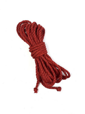 Джутова мотузка BDSM (8 метрів, 6 мм), колір червоний | 6675981