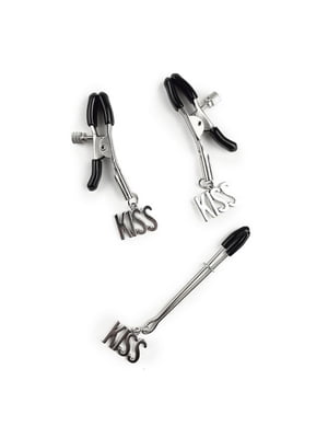 Затискачі для сосків та клітора Nipple and clit clamps KISS | 6676119