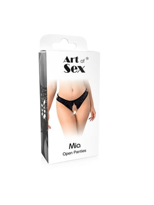 Мереживні трусики з відкритим доступом Art of Sex - Mia,  Білий | 6677354