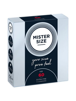 Презервативи Mister Size – Pure Feel – 60 (3 шт.; товщина - 0.05 мм) | 6677596
