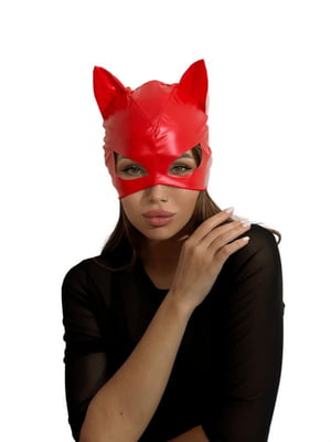 Лакована маска "Кішка"  червона | 6677811