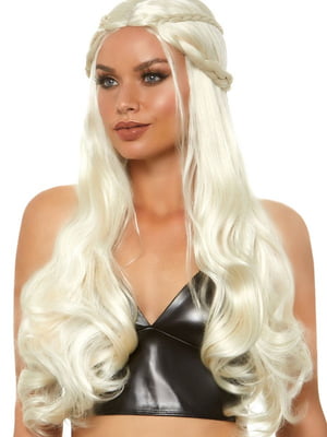 Перука Дейєнеріс Таргарієн Braided long wavy wig Blond, платиновий, довжина 81 см | 6678494