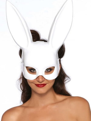 Маска кролика Masquerade Rabbit Mask White, довгі вушка, на резинці | 6678505