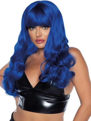 Хвиляста перука Misfit Long Wavy Wig Blue, довгий, реалістичний вигляд (61 см) | 6678557