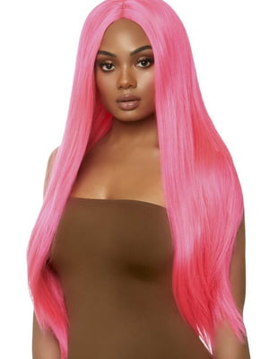 Перука 33″ Long straight center part wig neon pink | 6678630