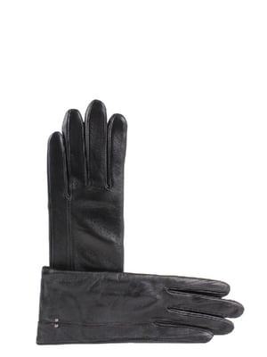 Перчатки черные кожаные классические | 6679207