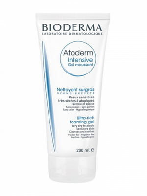 Очищаючий гель для сухої шкіри Atoderm Intensive gel moussant 200 мл | 6680840