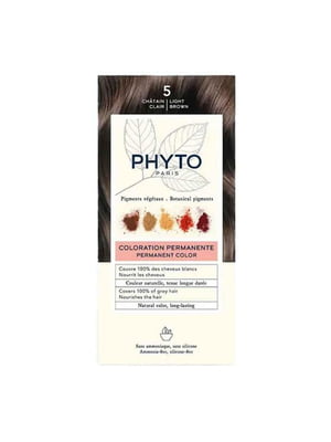 Фитоколор безаммиачная крем-краска для волос Color Permanente 5 Светлый шатен (112 мл) | 6680978