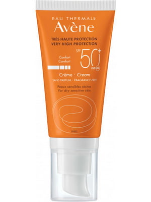 Крем сонцезахисний SPF 50 для сухої та чутливої шкіри Crème very high protection spf 50+ 50 мл | 6681136