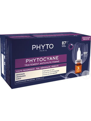 Засіб від випадання волосся Phyto Phytocyane Progressive Treatment 12x5 мл | 6681363
