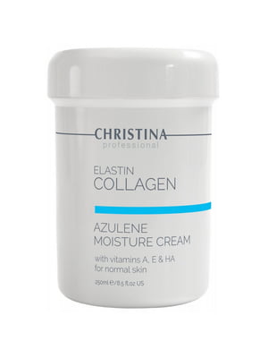 Зволожуючий крем для нормальної шкіри Elastin Collagen Azulene Moisture Cream with Vitamins 250 мл | 6681725
