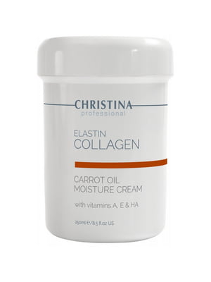 Увлажняющий крем для сухой кожи Elastin Collagen Carrot Cream with Vitamins A, E & HA 250 мл | 6681727