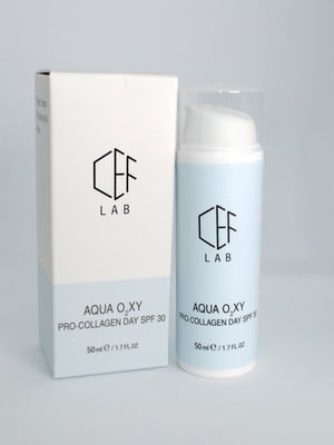 Проколагеновий денний крем Spf 30 CEF Lab Aqua O2xy Pro-Collagen Day Cream SPF 30 50 мл | 6681762