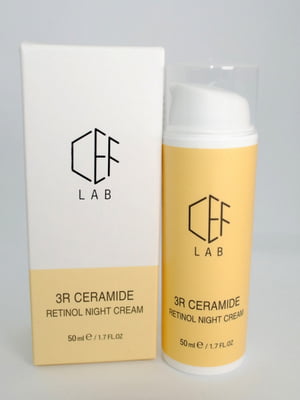 Удосконалює нічний ретиноловий крем CEF Lab 3R Ceramide Retinol Night Cream 50 мл | 6681768