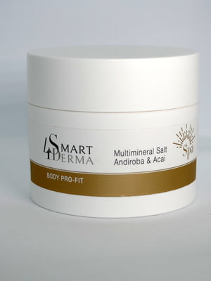 Derma Multimineral Salt AndirobaAcai Мультимінеральна сіль для рук та тіла з олією андироби, асаї (300г) | 6681927
