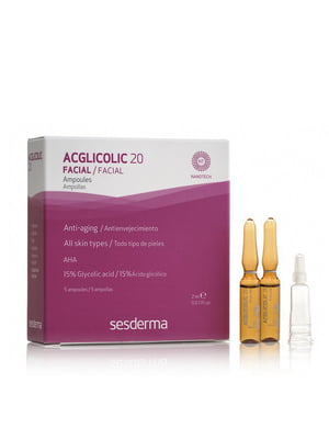 Ампули з гліколевою кислотою ACGLICOLIC 20 Anti-Aging Moisturizing Ampoules 5*2 мл | 6682057