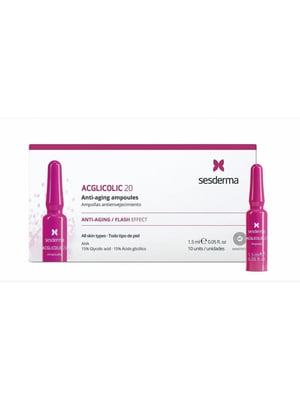 Ампули з гліколевою кислотою ACGLICOLIC 20 Anti-Aging Moisturizing Ampoules 10*1.5 мл | 6682058