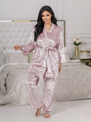 Пижама: халат, брюки и топ | 6684164
