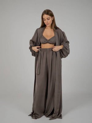 Пижама: топ халат и брюки | 6684421