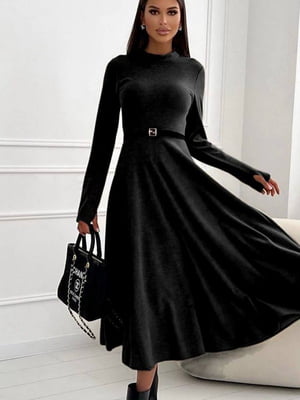 Платье А-силуэта черное | 6684618