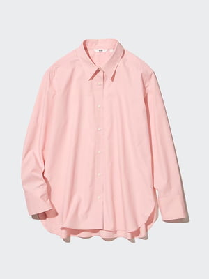 Базовая розовая рубашка свободной посадки | 6685343