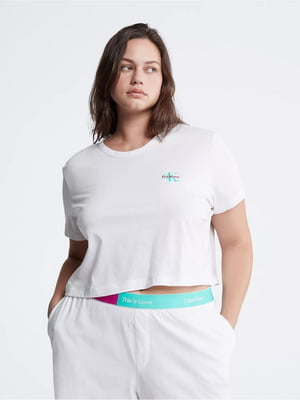 Пижама: футболка с вышитым логотипом и шорты | 6685387