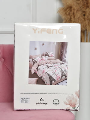 Комплект постельного белья розового цвета евро | 6685538