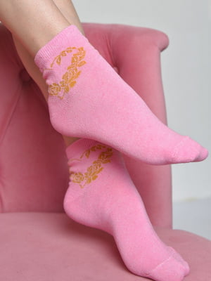 Носки стрейч розового цвета | 6685643