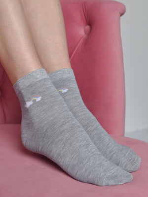 Шкарпетки стрейч сірого кольору | 6685659