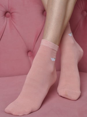 Шкарпетки стрейч темно-рожевого кольору | 6685660