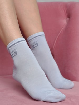 Шкарпетки стрейч блакитного кольору | 6685668