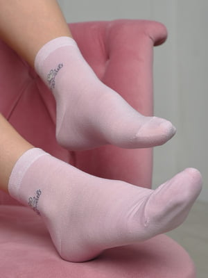 Шкарпетки стрейч рожевого кольору | 6685671