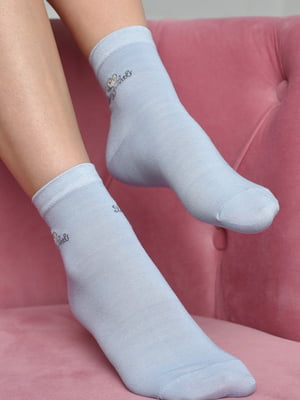 Шкарпетки стрейч блакитного кольору | 6685672