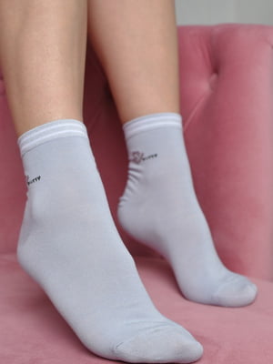 Шкарпетки стрейч блакитного кольору | 6685673