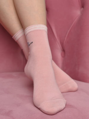 Шкарпетки стрейч рожевого кольору | 6685676