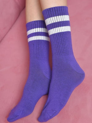 Шкарпетки високі фіолетові | 6685682