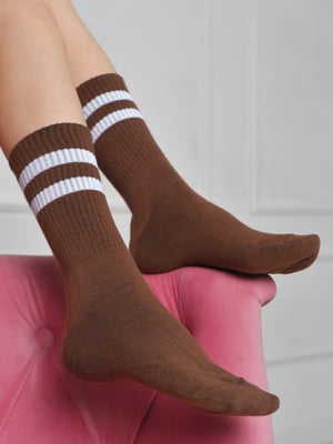 Шкарпетки високі коричневі | 6685691